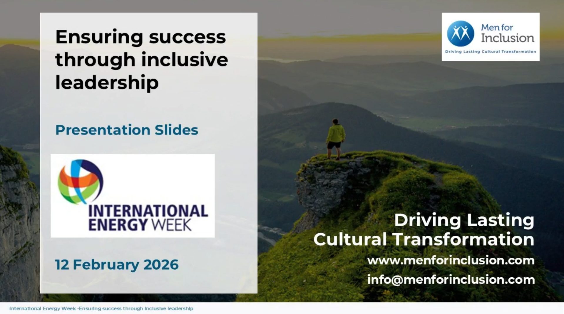 Mark delivering a keynote speech at International Energy Week 2026