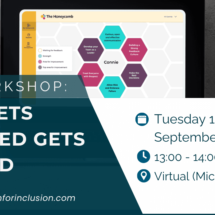 Free Workshop: What Gets Measured Gets Changed: Measuring Inclusion & Developing Inclusive Leaders